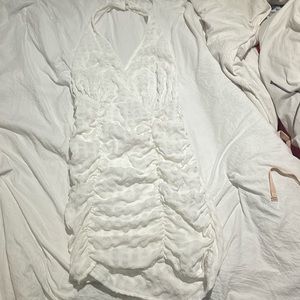 ASOS white mini halter dress size 4
